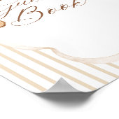 We Can Bearly Wait Elegante babyshower gastboek Poster (Hoek)