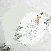We Can Bearly Wait Eucalyptus Moderne Baby Shower Kaart