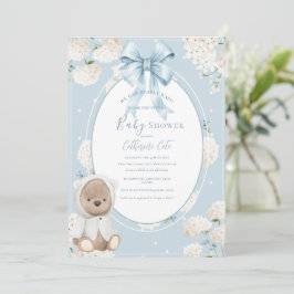 We Can Bearly Wait Floral Whimsical Baby Shower Kaart