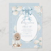 We Can Bearly Wait Floral Whimsical Baby Shower Kaart (Voorkant / Achterkant)