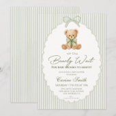 We Can Bearly Wait Gender Neutral Baby Shower Kaart (Voorkant / Achterkant)