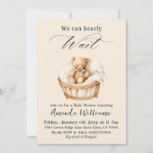We Can Bearly Wait Gender Neutral Bear Baby Shower Kaart (Voorkant)