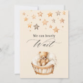 We Can Bearly Wait Gender Neutral Bear Baby Shower Kaart (Achterkant)