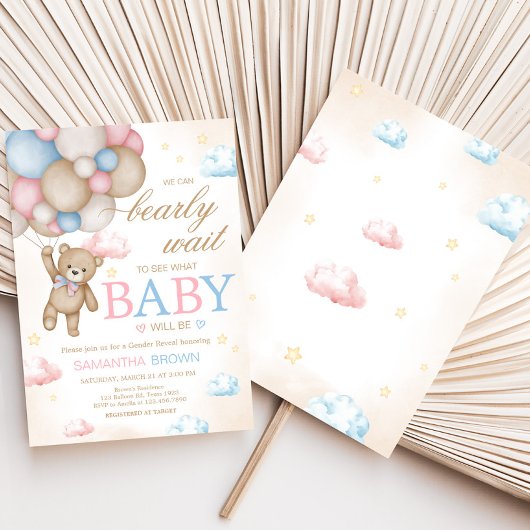 We Can Bearly Wait Gender Reveal  Kaart