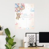We Can Bearly Wait Gender Reveal Sign Poster (Thuiskantoor)