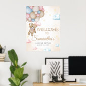 We Can Bearly Wait Gender Reveal Welcome Sign Poster (Thuiskantoor)