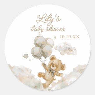 We Can Bearly Wait Geslacht Neutrale Baby Shower Ronde Sticker