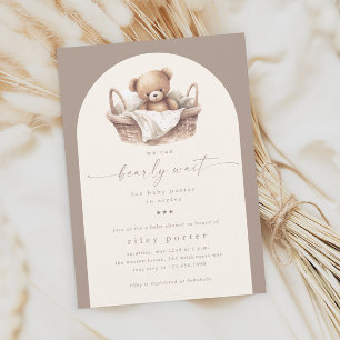We Can Bearly Wait Geslacht Neutrale Boho Baby Sho Kaart