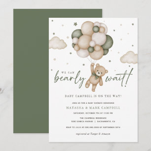 We Can Bearly Wait Geslacht Onbekende Babyshower Kaart