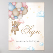 We Can Bearly Wait Geslacht Onthulling Bord Poster (Voorkant)
