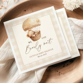 We Can Bearly Wait Gingham Teddy Bear Baby Shower  Servet