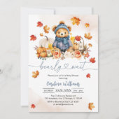 We Can Bearly Wait Herfst Baby Shower Uitnodiging (Voorkant)