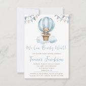 We can bearly Wait! Hot Air Balloon Baby Shower Kaart (Voorkant)