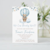 We can bearly Wait! Hot Air Balloon Baby Shower Kaart (Staand voorkant)