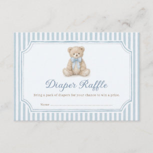 We Can Bearly Wait Jongens Baby Shower Luiers Raff Informatiekaartje