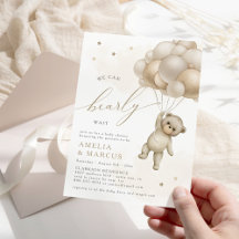 We Can Bearly Wait Knuffelbeer Neutrale Baby Showe
