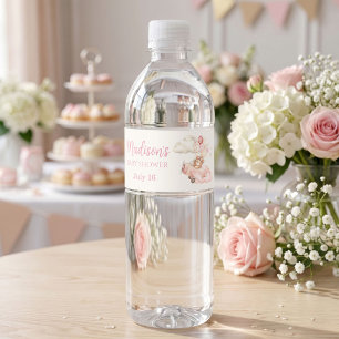 We Can Bearly Wait Meisje Baby Shower Dranken Waterfles Etiket