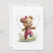 We Can Bearly Wait Meisje Teddydbeer Kaart (Achterkant)
