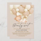 We can Bearly Wait Neutral Baby Shower   Kaart (Voorkant / Achterkant)