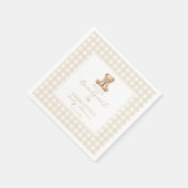 We can bearly Wait Neutral Teddy bear baby shower Servet (Hoek)