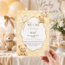 We Can Bearly Wait Neutrale Teddybeer Baby Shower