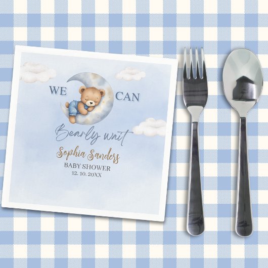 We Can Bearly Wait Party Napkins Servet