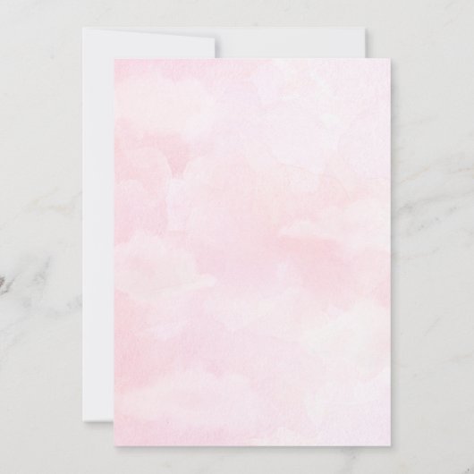 We Can Bearly Wait Pink Baby Shower Kaart (Achterkant)