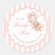 We Can Bearly Wait Pink Baby Shower