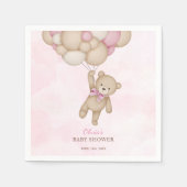 We Can Bearly Wait Pink Baby Shower Servet (Voorkant)