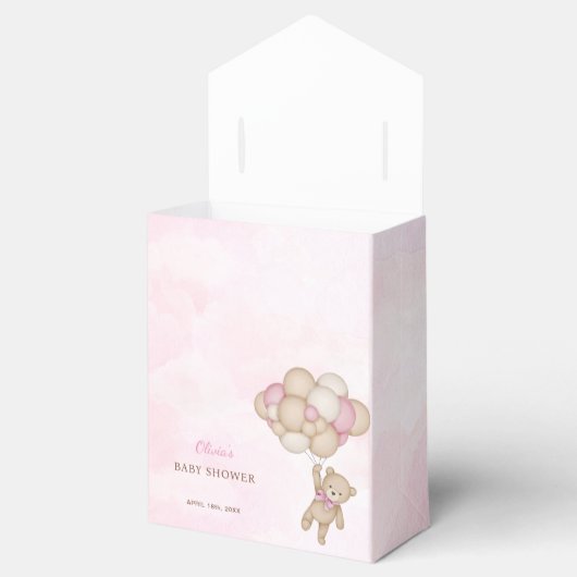 We Can Bearly Wait Pink Baby Shower Thank You Bedankdoosjes (Geopend)