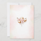 we can bearly wait pink babyshower Invitation Kaart (Achterkant)