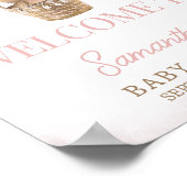 We Can Bearly Wait Pink Bear Welcome Poster (Hoek)