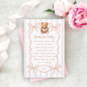 We Can Bearly Wait Ribbon Baby Shower Book Request Informatiekaartje