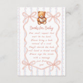 We Can Bearly Wait Ribbon Baby Shower Book Request Informatiekaartje (Voorkant)