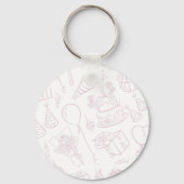 We Can Bearly Wait Roze Beer Babyshower Sleutelhanger (Achterkant)