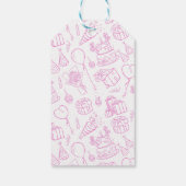 We Can Bearly Wait Roze Meisje Baby Borrel Cadeaulabel (Achterkant)