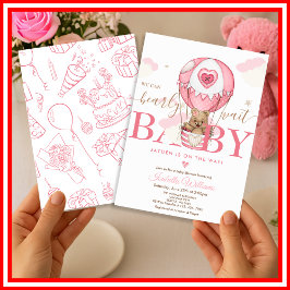 We Can Bearly Wait Roze Meisje Baby Borrel Kaart