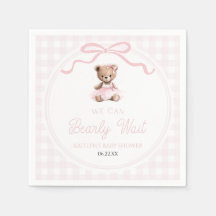 We Can Bearly Wait Roze Teddyshirt Baby Shower