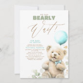 We Can Bearly Wait - Schattige Baby Beer Babyshowe Kaart (Voorkant)