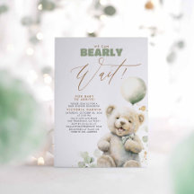 We Can Bearly Wait - Schattige Baby Beer Babyshowe