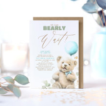 We Can Bearly Wait - Schattige Baby Beer Babyshowe