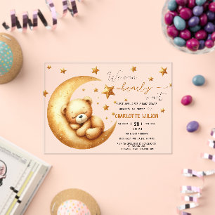We Can Bearly Wait Schattige Babybeer Baby Shower Acryl Uitnodigingen