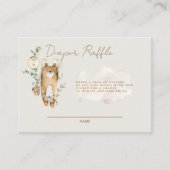 We Can Bearly Wait Schattige Boho Luier Raffle Informatiekaartje (Voorkant)
