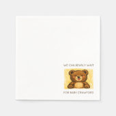 We Can Bearly Wait! Simple Hand Drawn Baby Shower Servet (Voorkant)