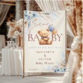 We Can Bearly Wait Teddy Bear Baby Shower Backdrop Spandoek