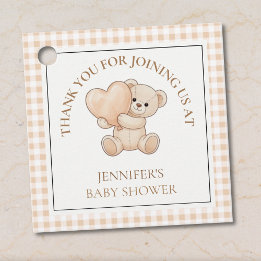 We Can Bearly Wait Teddy Bear Baby Shower Bedankjes Labels