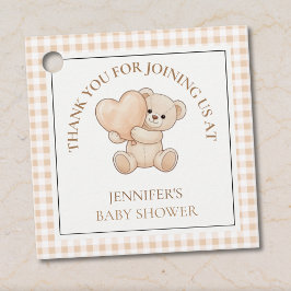 We Can Bearly Wait Teddy Bear Baby Shower Bedankjes Labels
