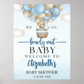 We can Bearly wait - Teddy Bear Baby Shower Boy Poster (Voorkant)