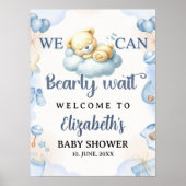 We can Bearly wait - Teddy Bear Baby Shower Boy Poster (Voorkant)