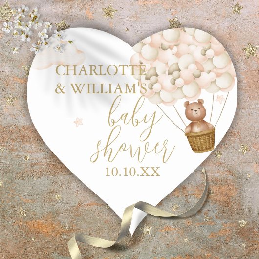 We Can Bearly Wait Teddy Bear Baby Shower Hart St Hart Sticker